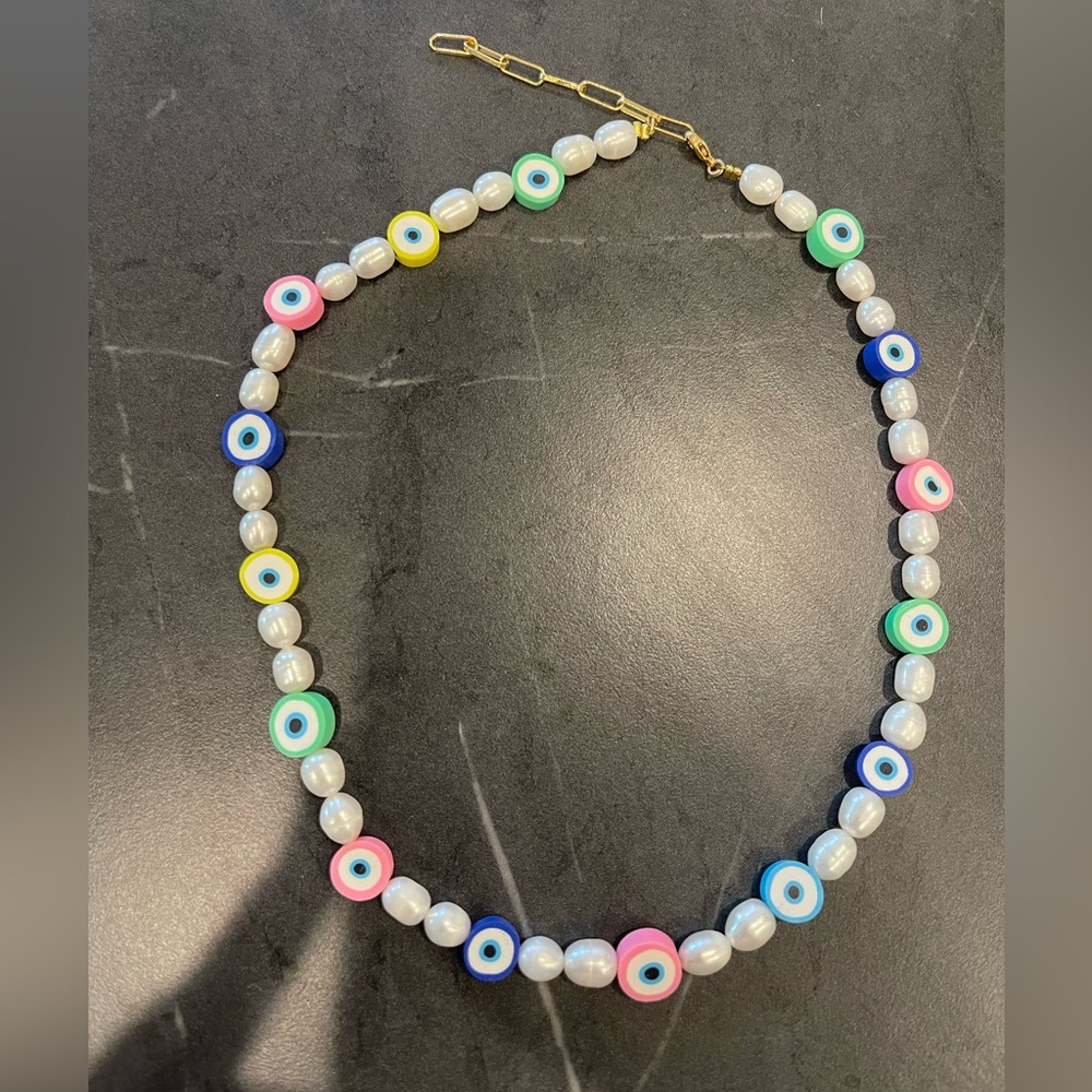 ALV Jewels Beaded Evil Eye Necklace